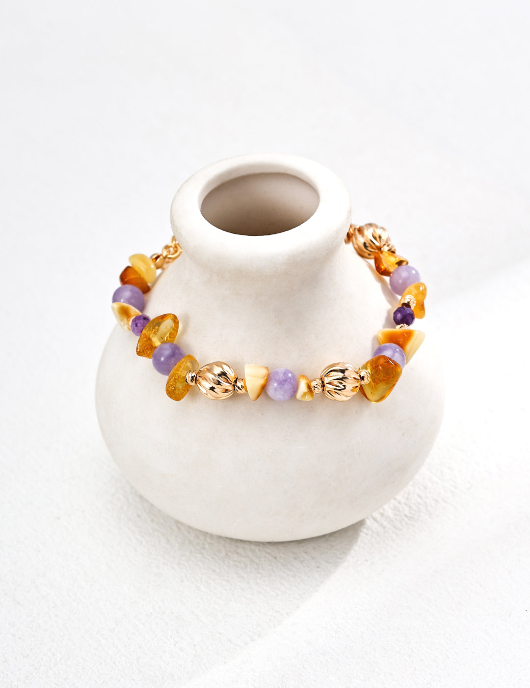 Miel Amethyst Beaded Bracelet Secondary image