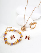 Miel Amethyst Beaded Bracelet