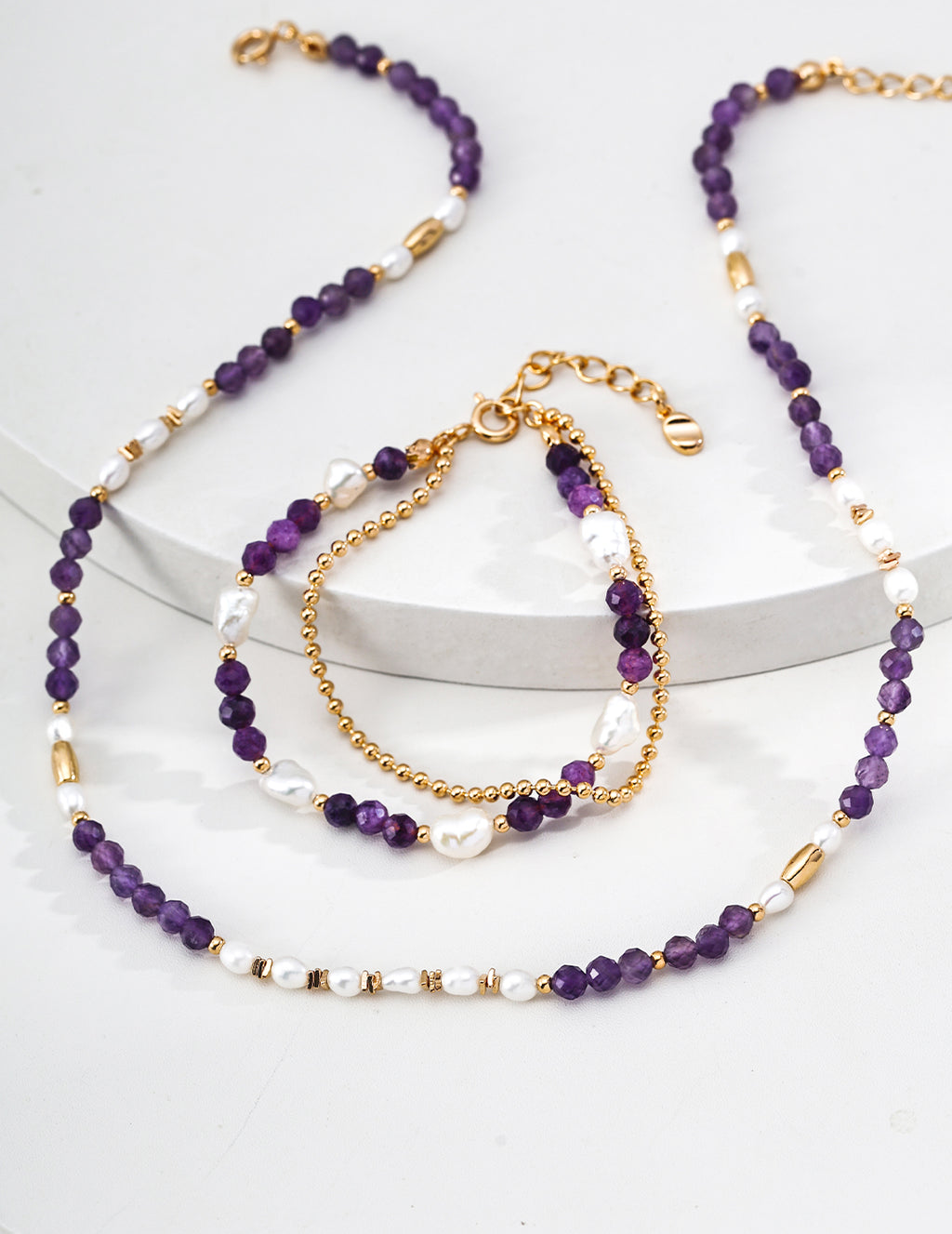 Violette Pearl Layered Bracelet