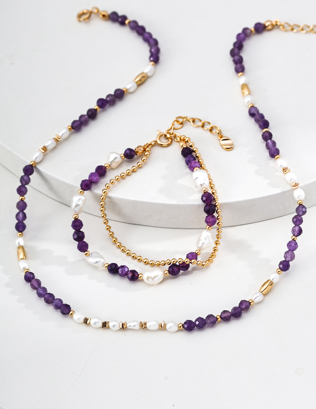 Violette Pearl Layered Bracelet