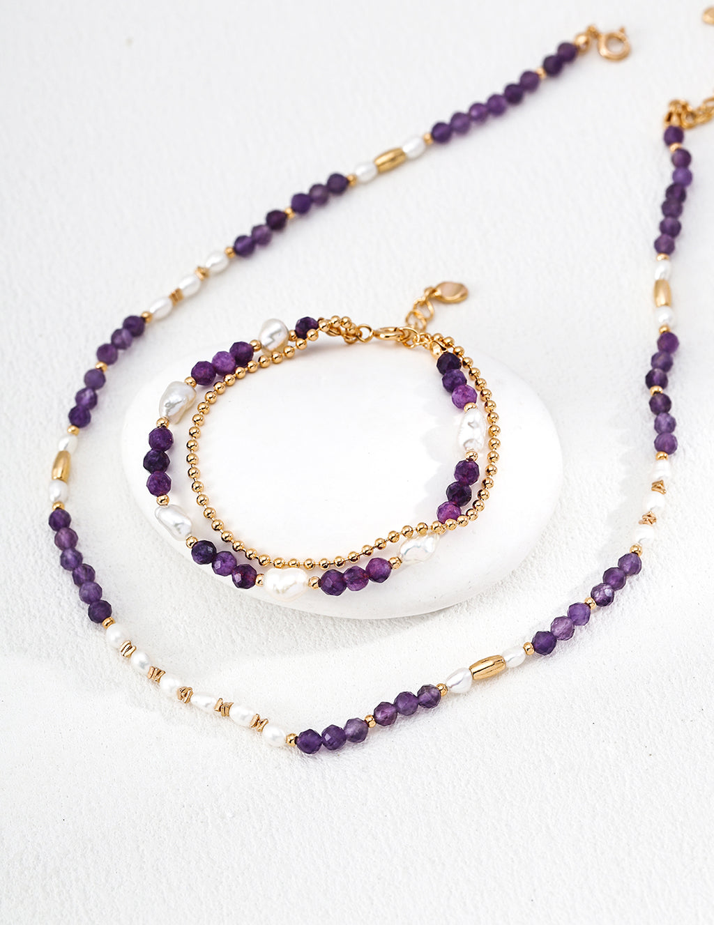 Violette Pearl Layered Bracelet
