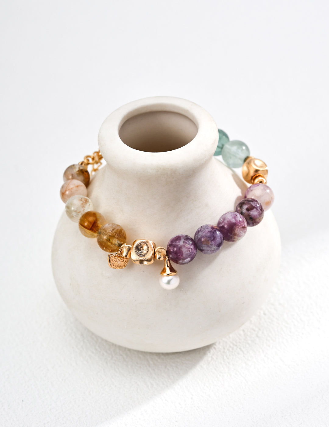 Aura Gemstone Beaded Bracelet