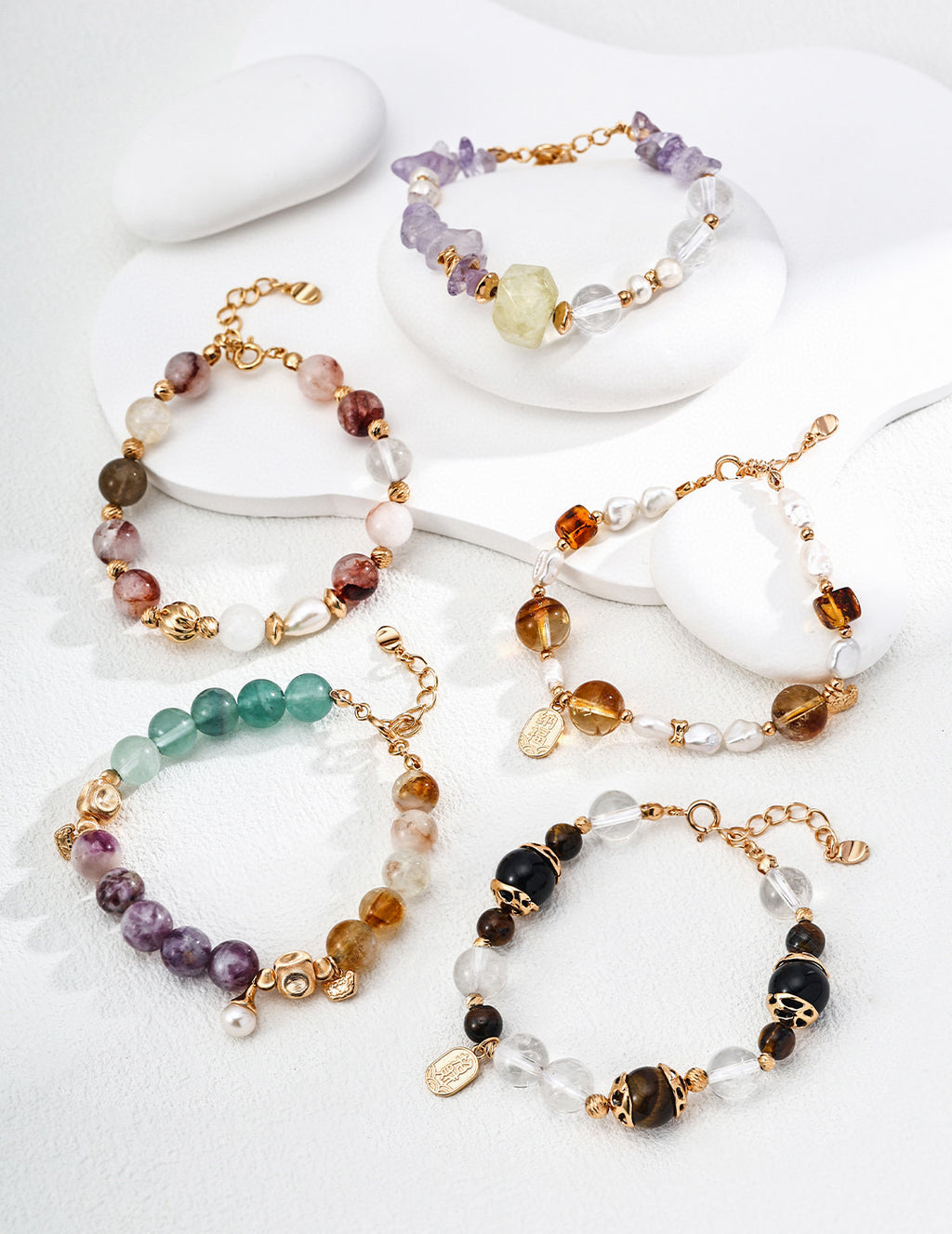 Aura Gemstone Beaded Bracelet
