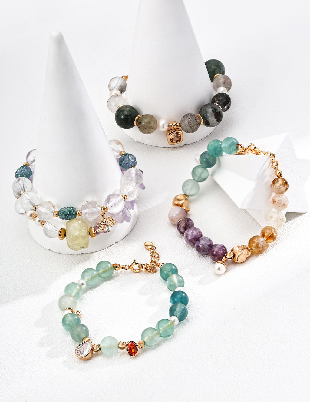 Aura Gemstone Beaded Bracelet