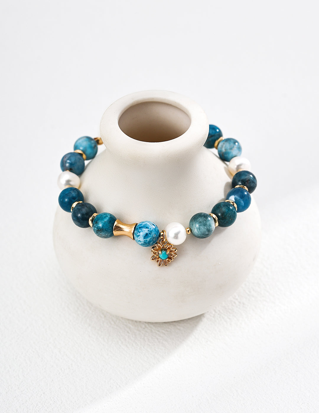 Azure Sunstone Beaded Bracelet Secondary image