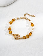 Solara Amber Pearl Bracelet