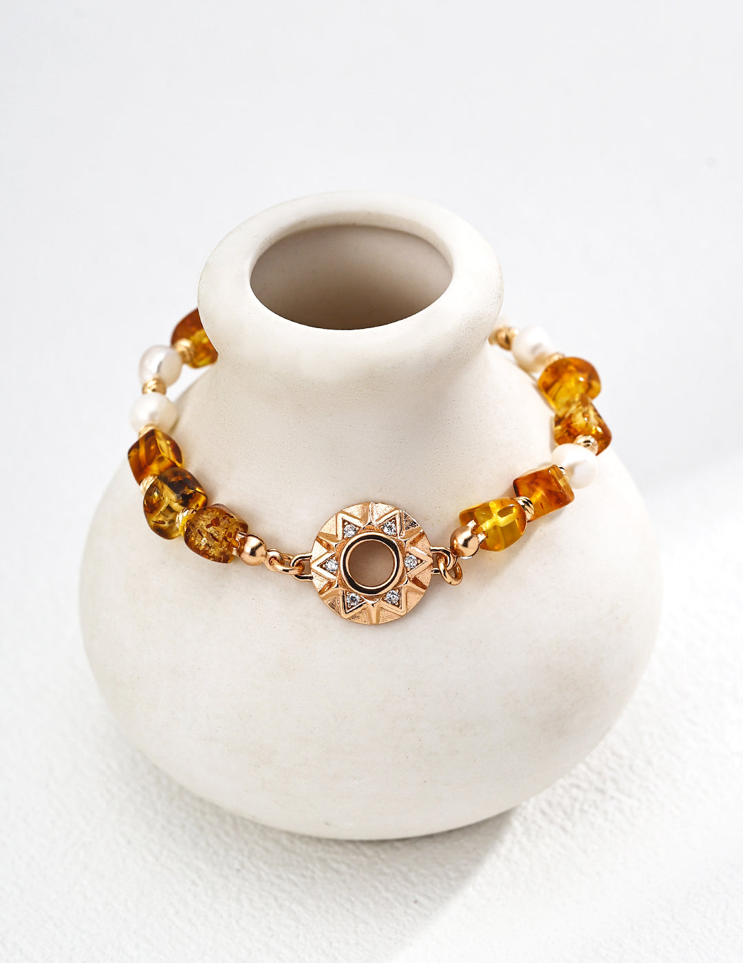 Solara Amber Pearl Bracelet
