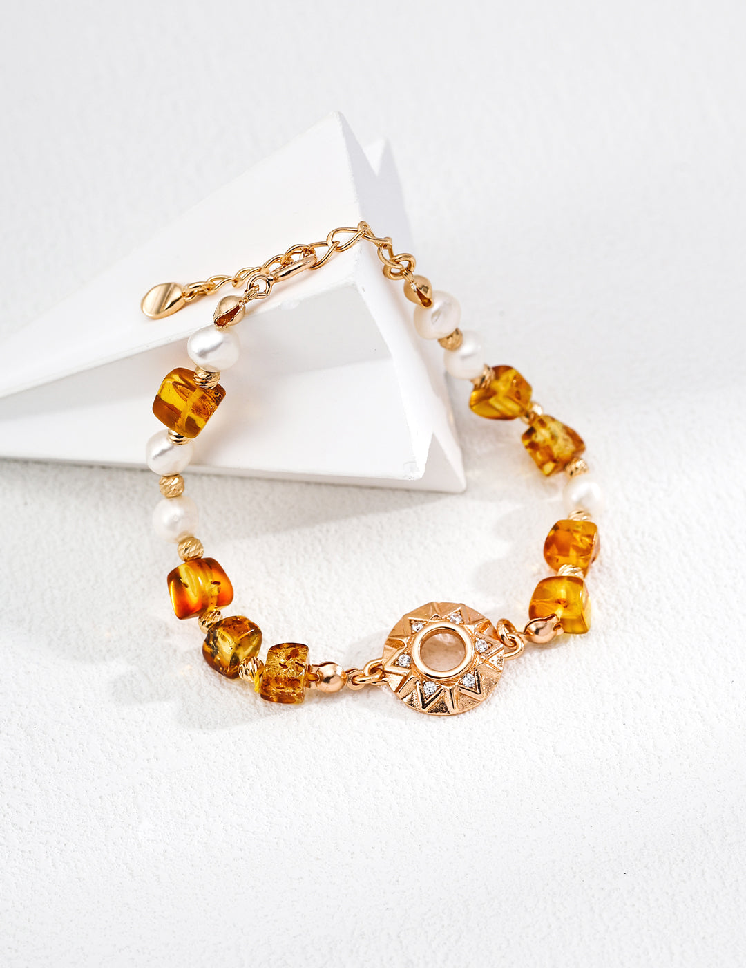 Solara Amber Pearl Bracelet