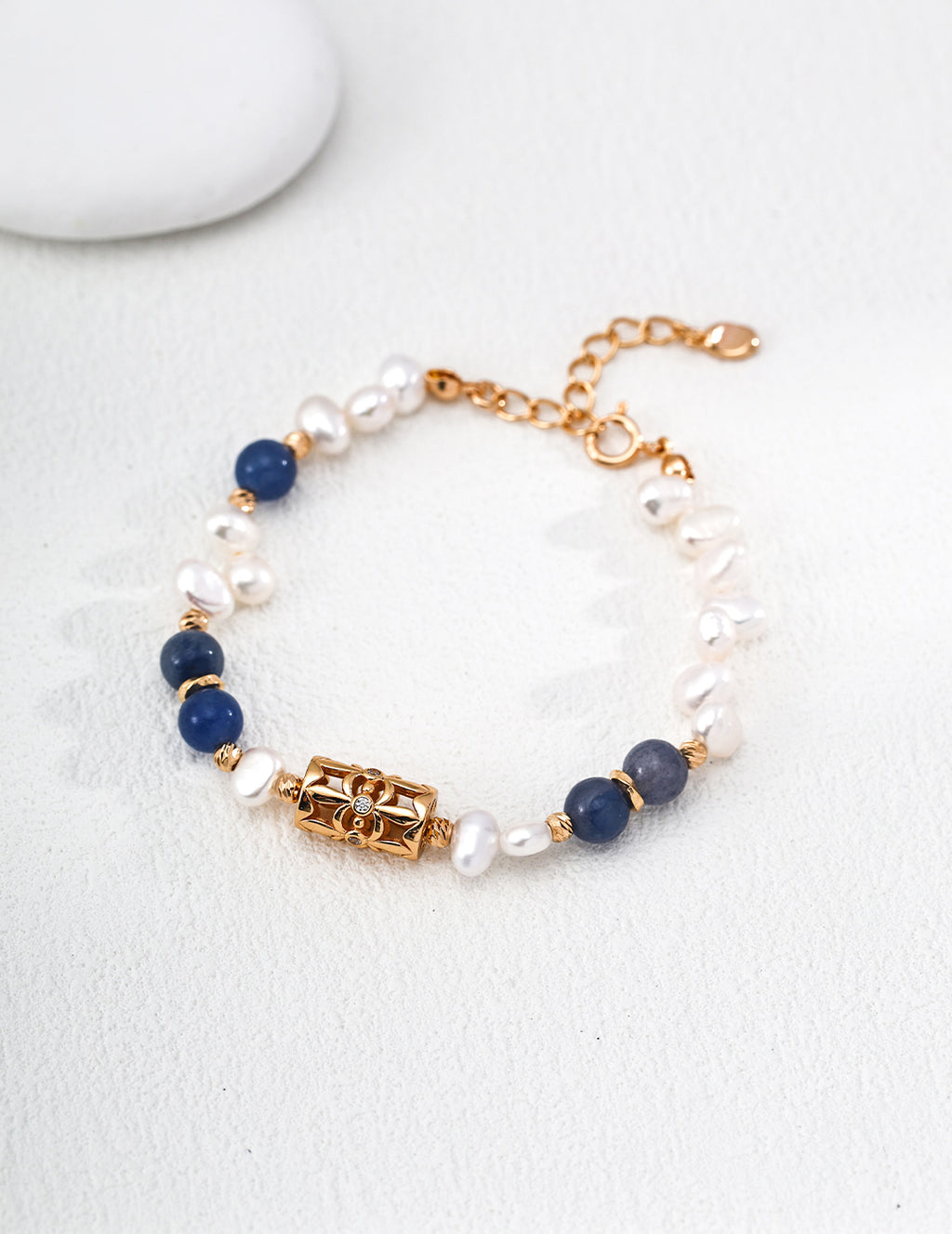 Azure Deco Pearl Bracelet