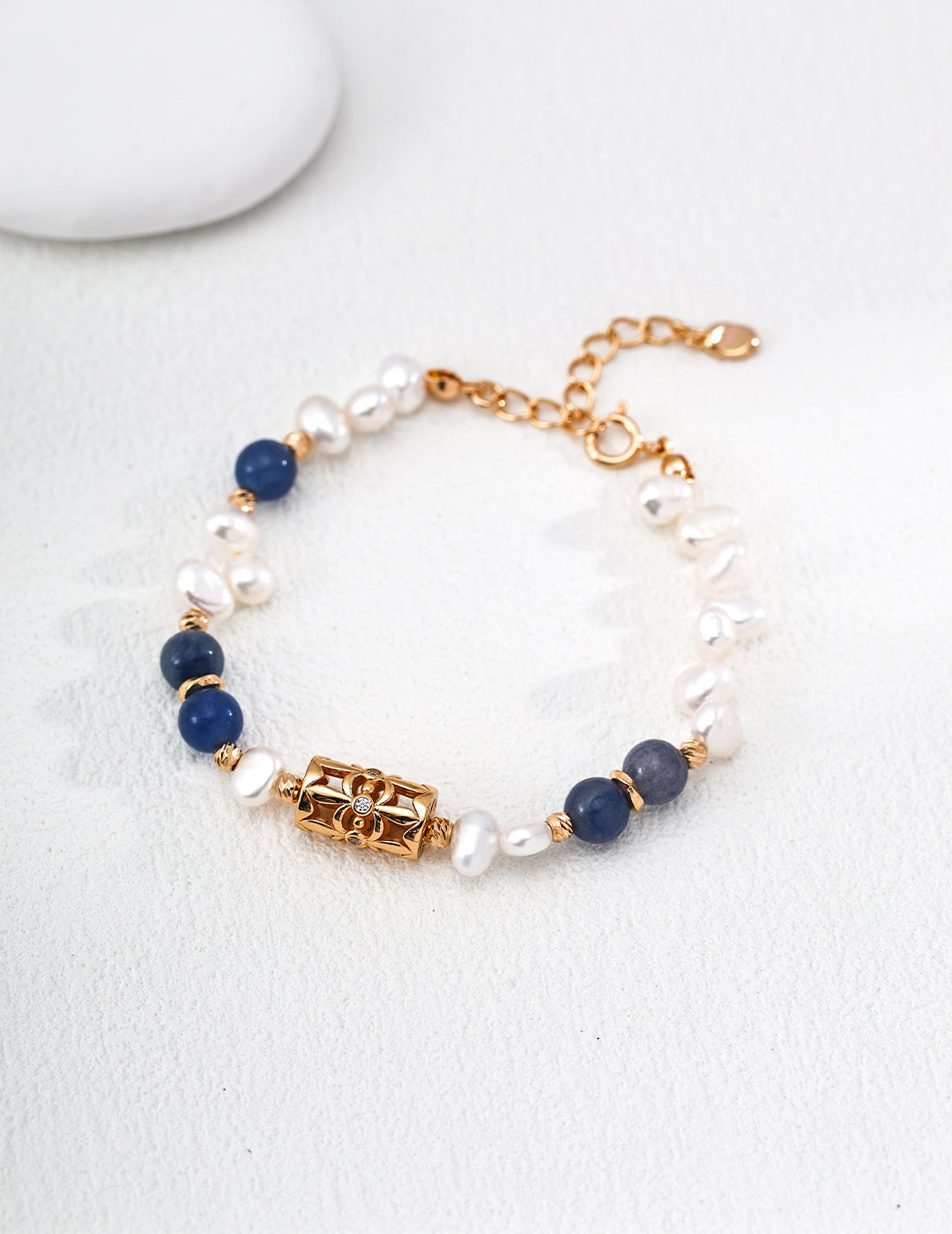 Azure Deco Pearl Bracelet