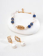 Azure Deco Pearl Bracelet