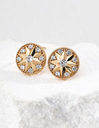 Soleil Pavé Stud Earrings