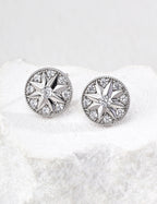 Soleil Pavé Stud Earrings