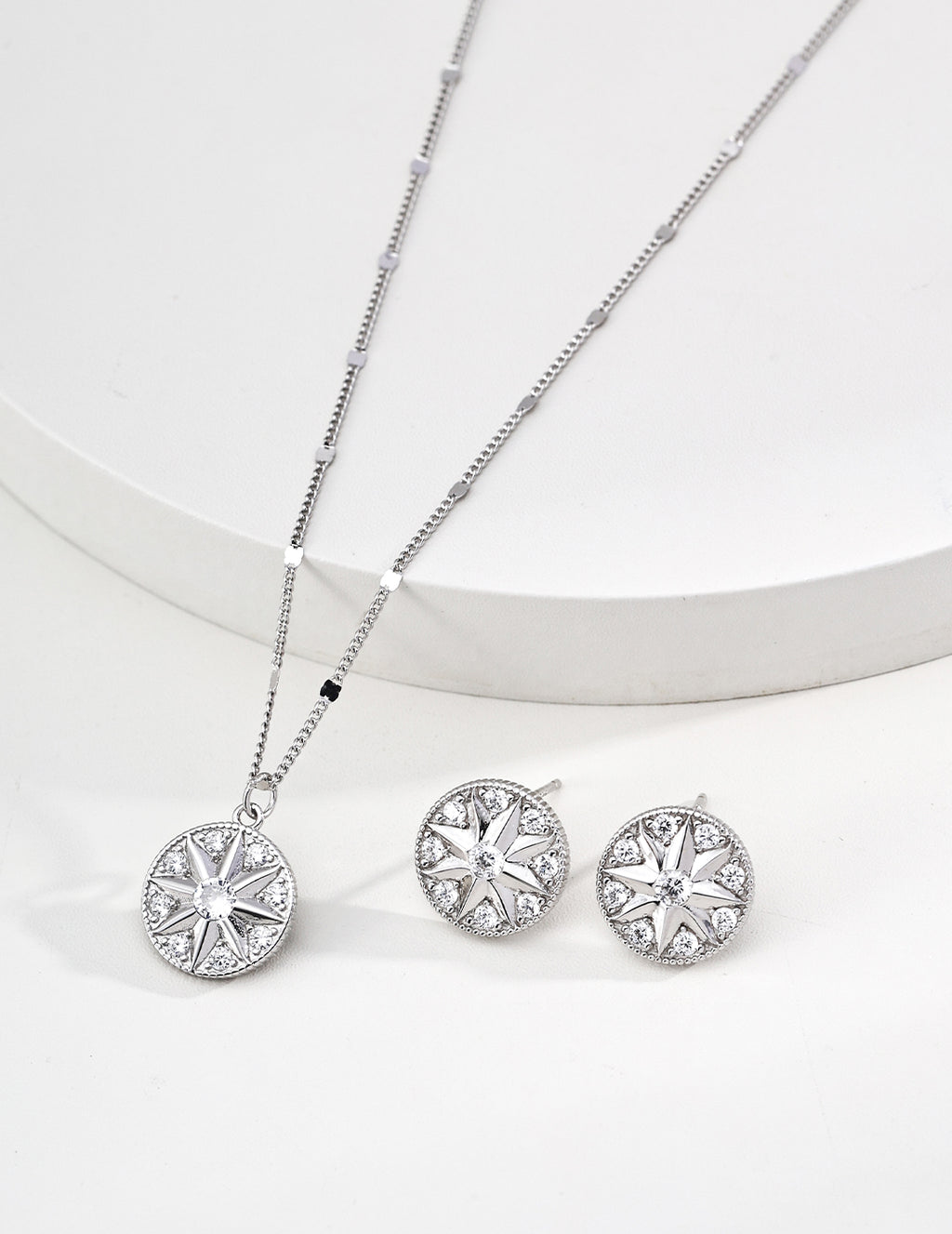Soleil Pavé Stud Earrings