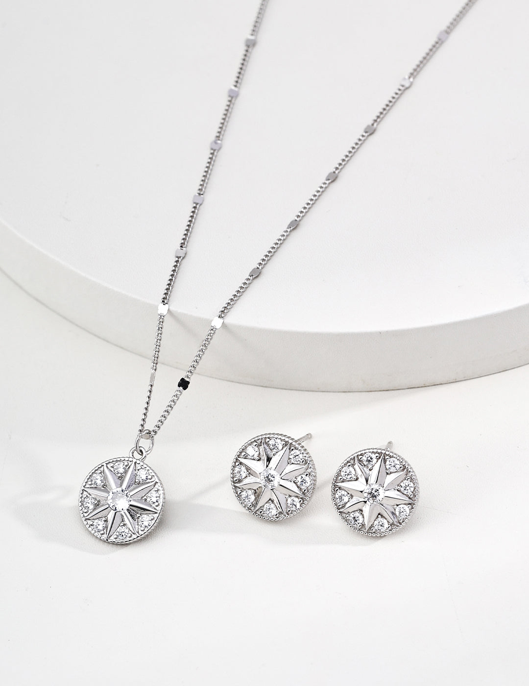 Soleil Pavé Stud Earrings