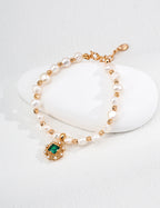 Verde Halo Pearl Bracelet