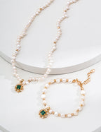 Verde Halo Pearl Bracelet