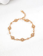 Fleur Crystal Chain Bracelet