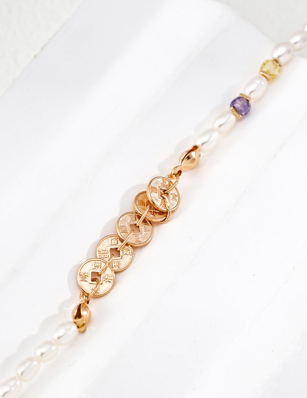 Lumi Coin Pearl Bracelet