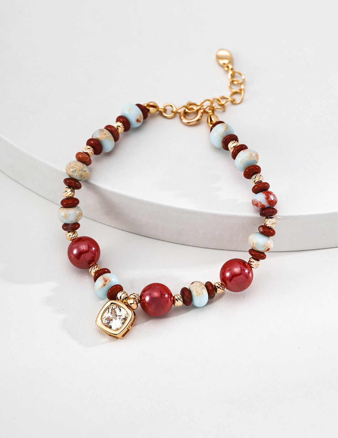 Carmine Coast Beaded Bracelet