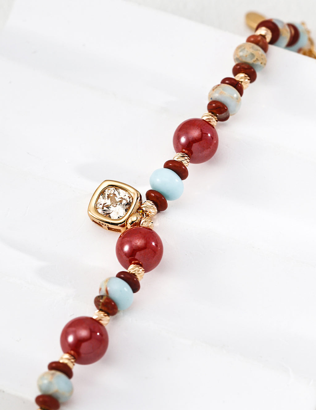 Carmine Coast Beaded Bracelet