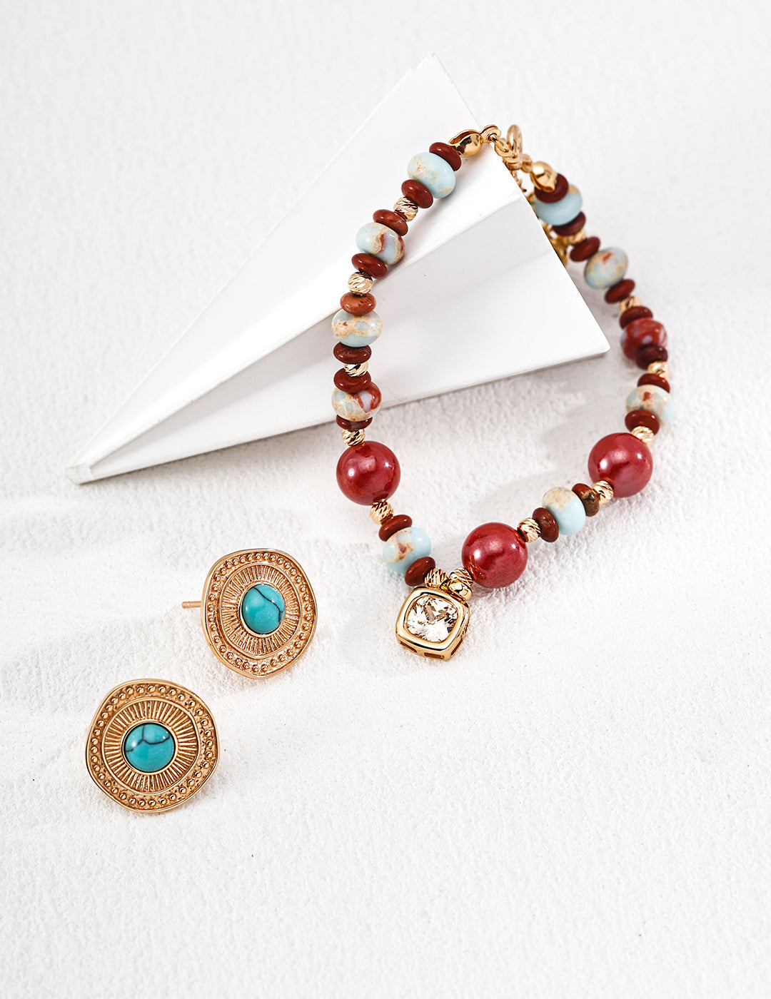 Carmine Coast Beaded Bracelet