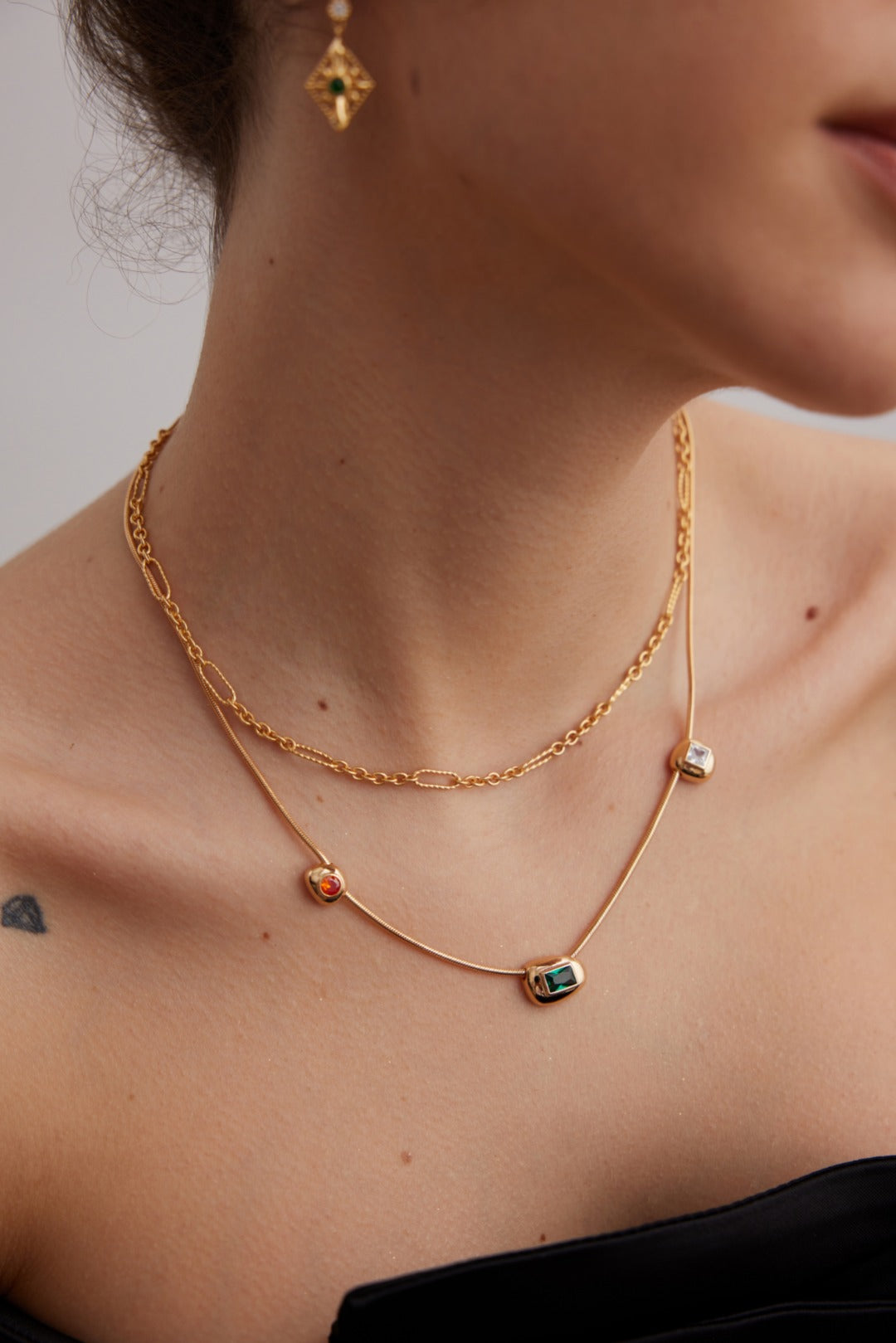 Aurelia Link Station Necklace