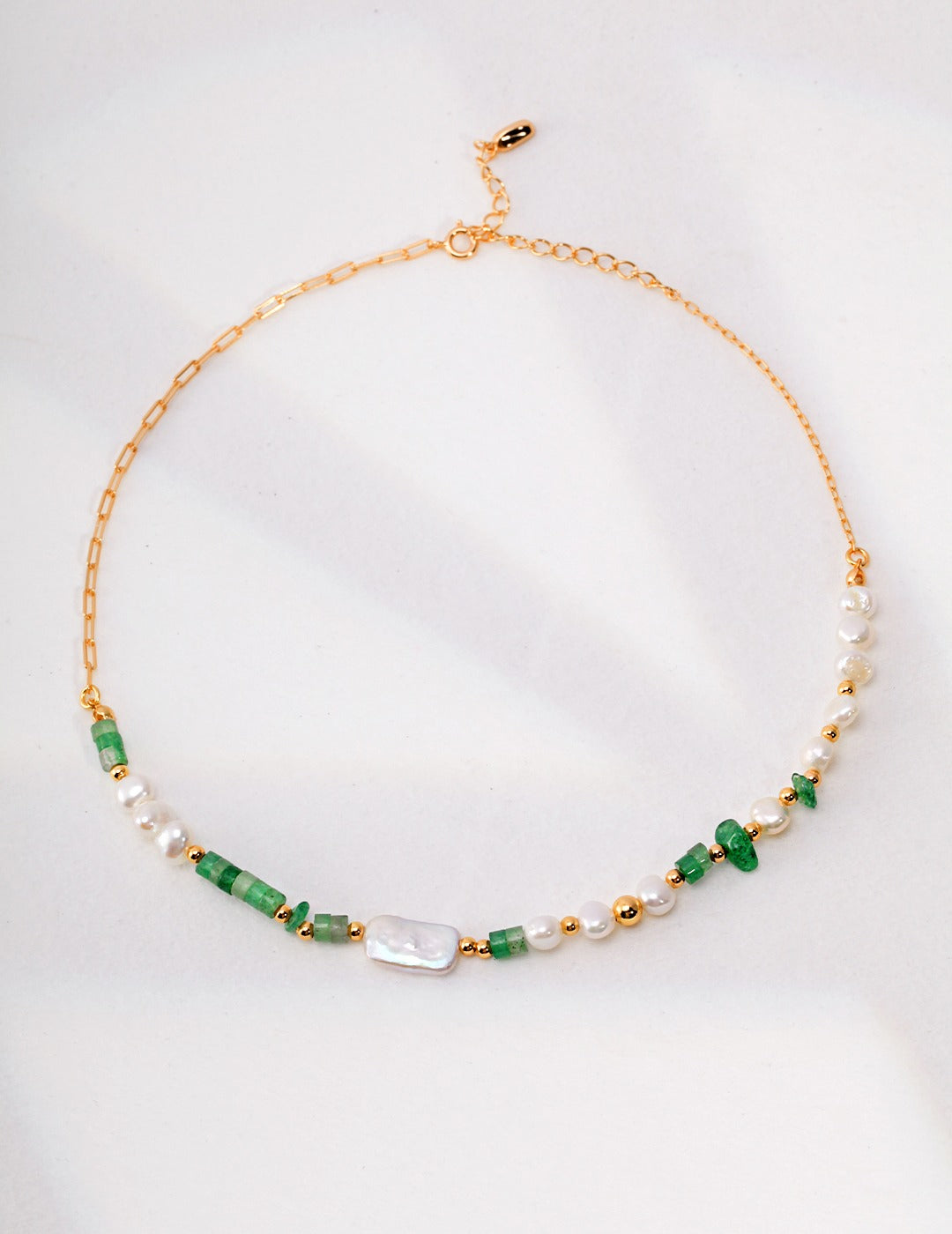 Verde Pearl Chain Necklace