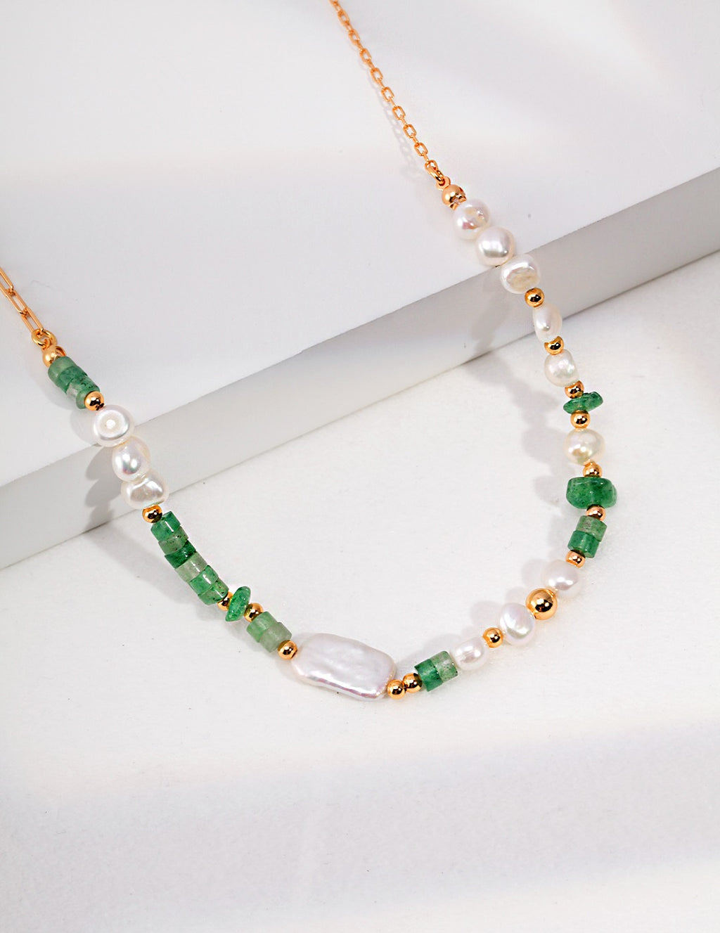 Verde Pearl Chain Necklace