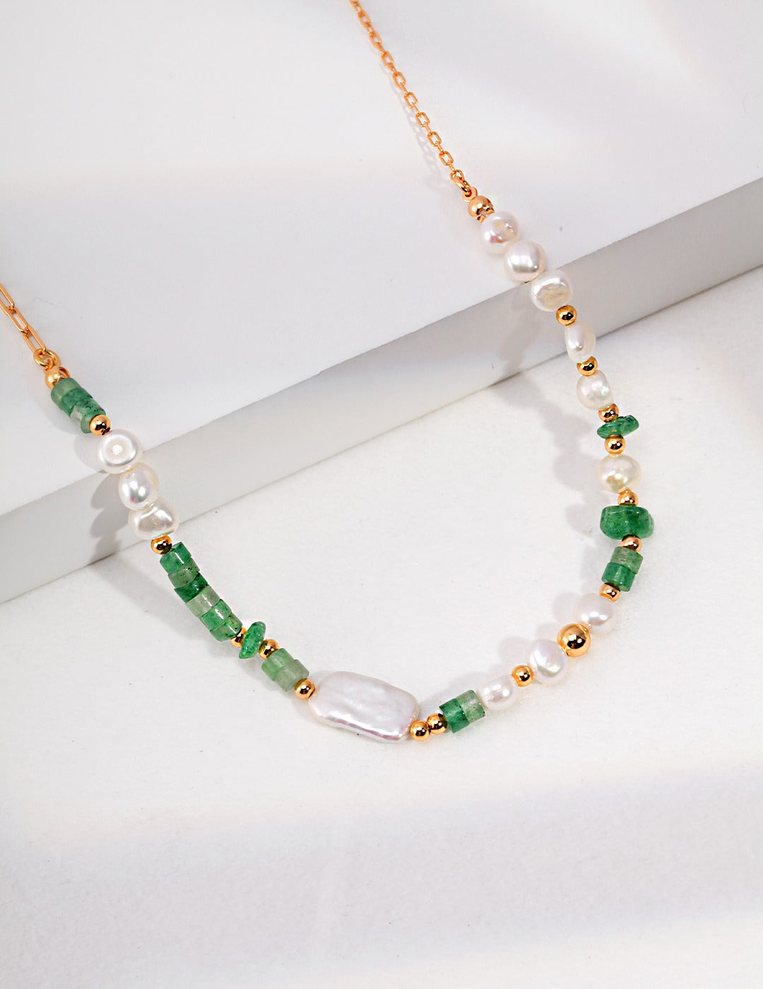 Verde Pearl Chain Necklace