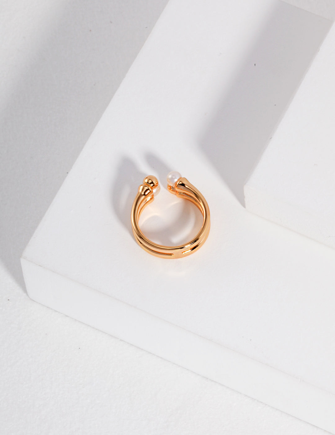 Luna Pearl Open Ring