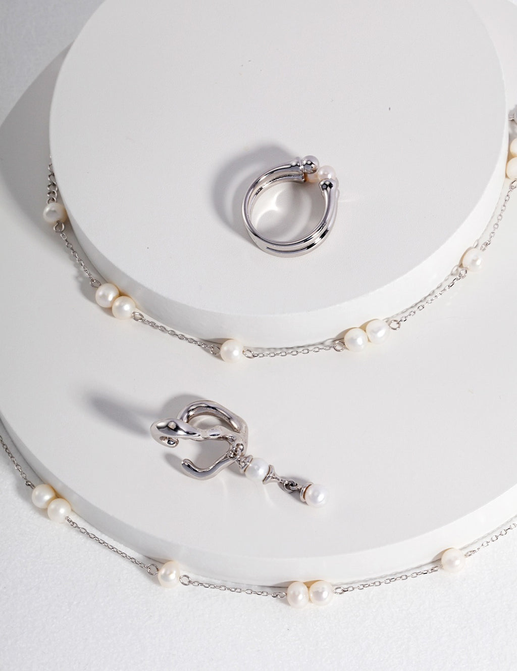 Luna Pearl Open Ring