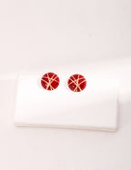 Scarlet Line Stud Earrings