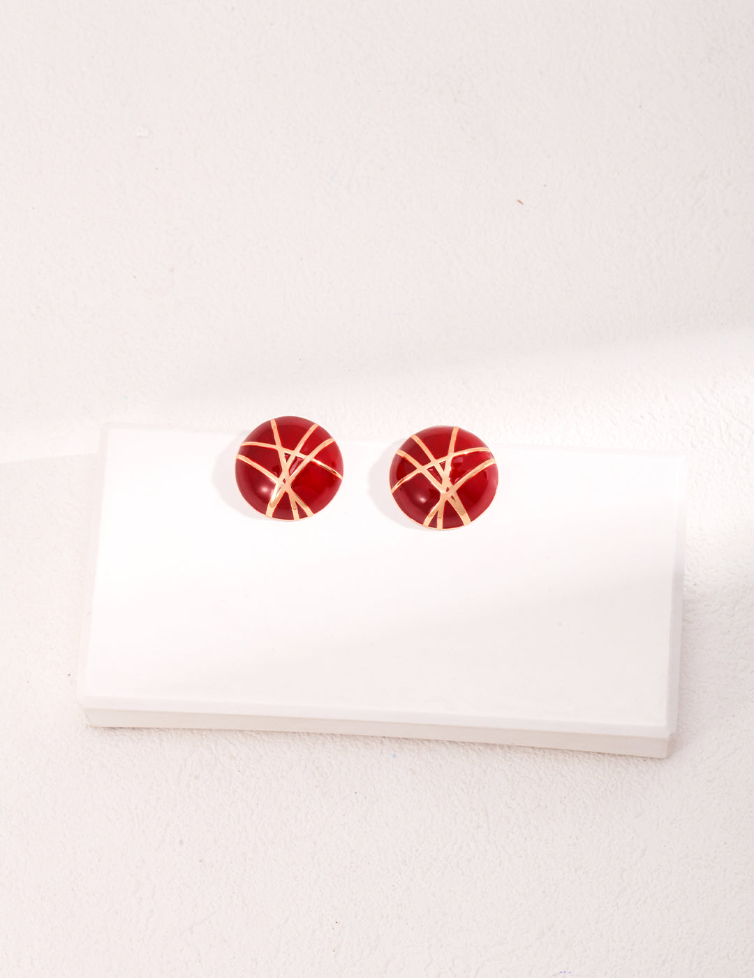 Scarlet Line Stud Earrings