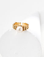 Elara Pearl Open Ring