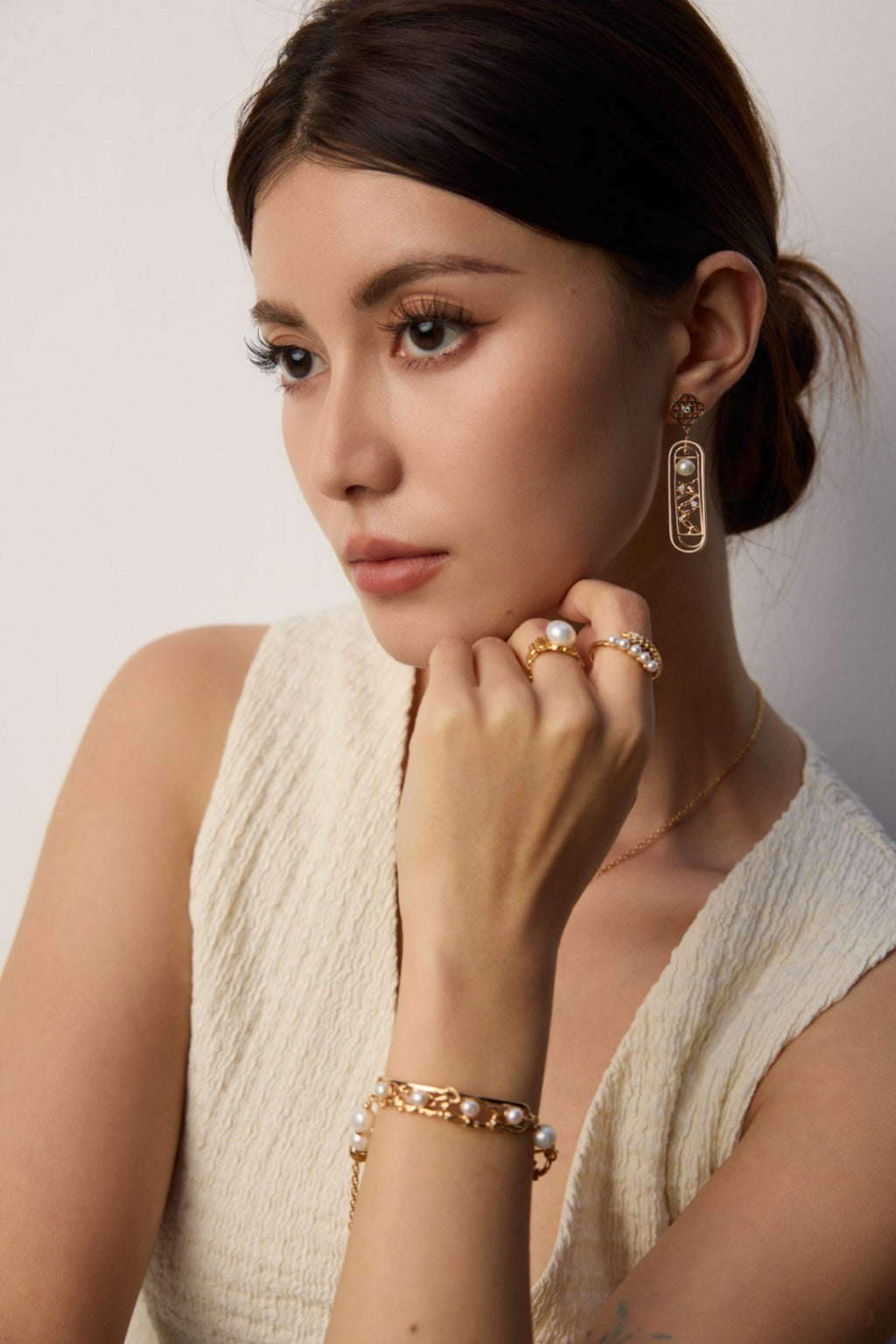 Elara Pearl Open Ring