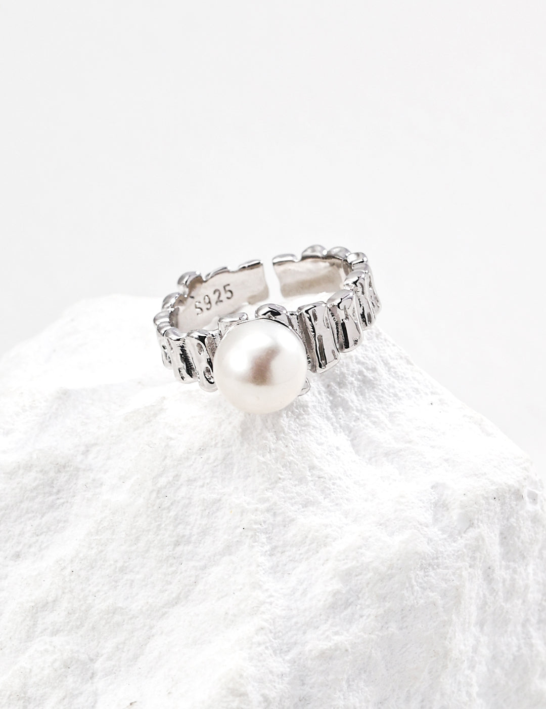 Elara Pearl Open Ring