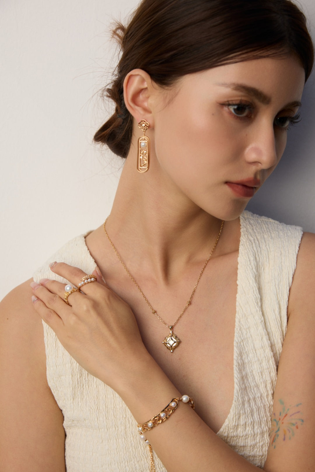 Elara Pearl Open Ring