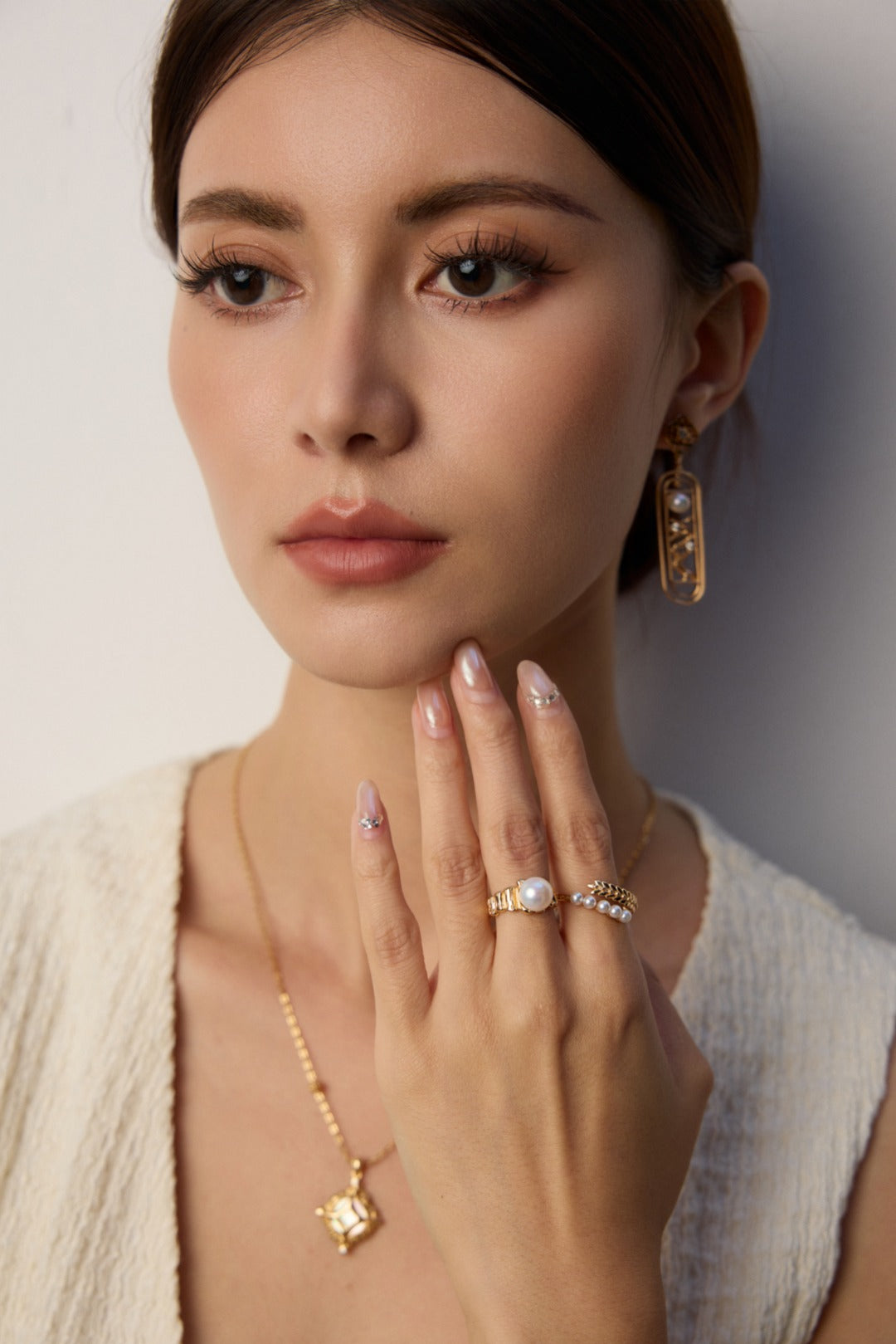 Elara Pearl Open Ring