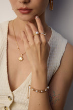 Elara Pearl Open Ring