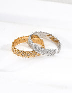 Fleur Pavé Open Ring