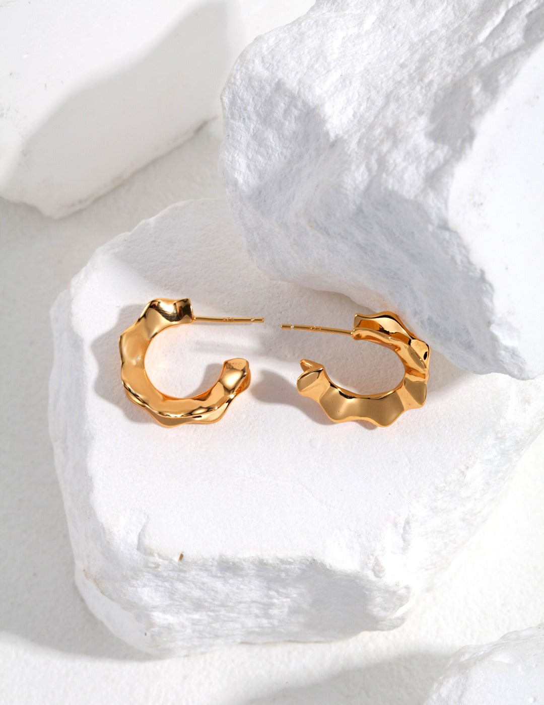 Mira Molten Hoop Earrings Secondary image