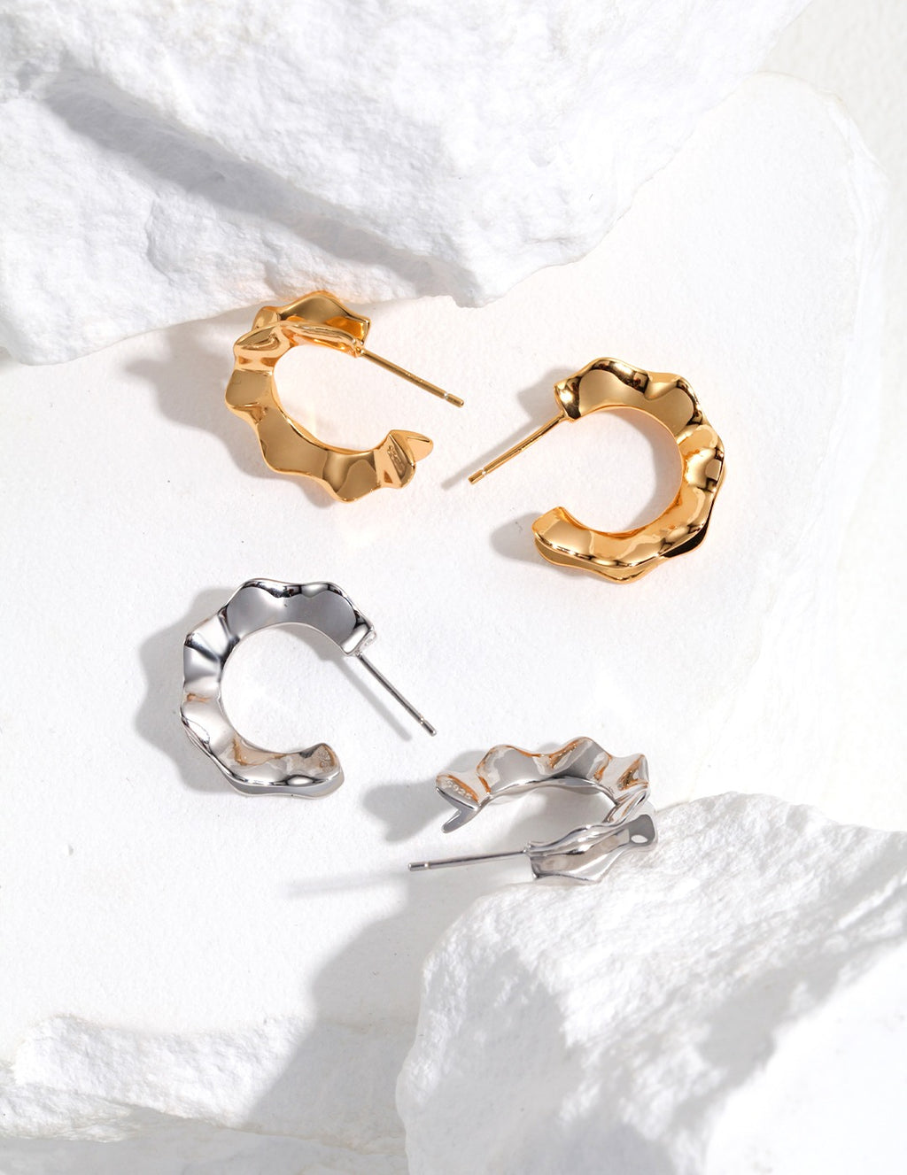 Mira Molten Hoop Earrings