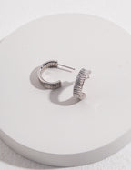 Lumi Ribbed Hoop Earrings
