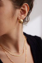 Aure Hammered Stud Earrings