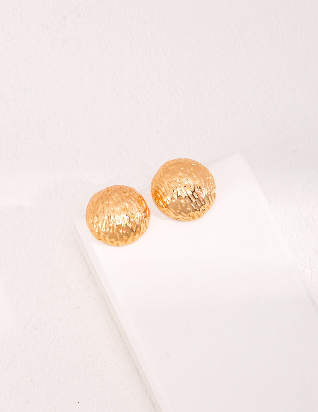 Aure Hammered Stud Earrings