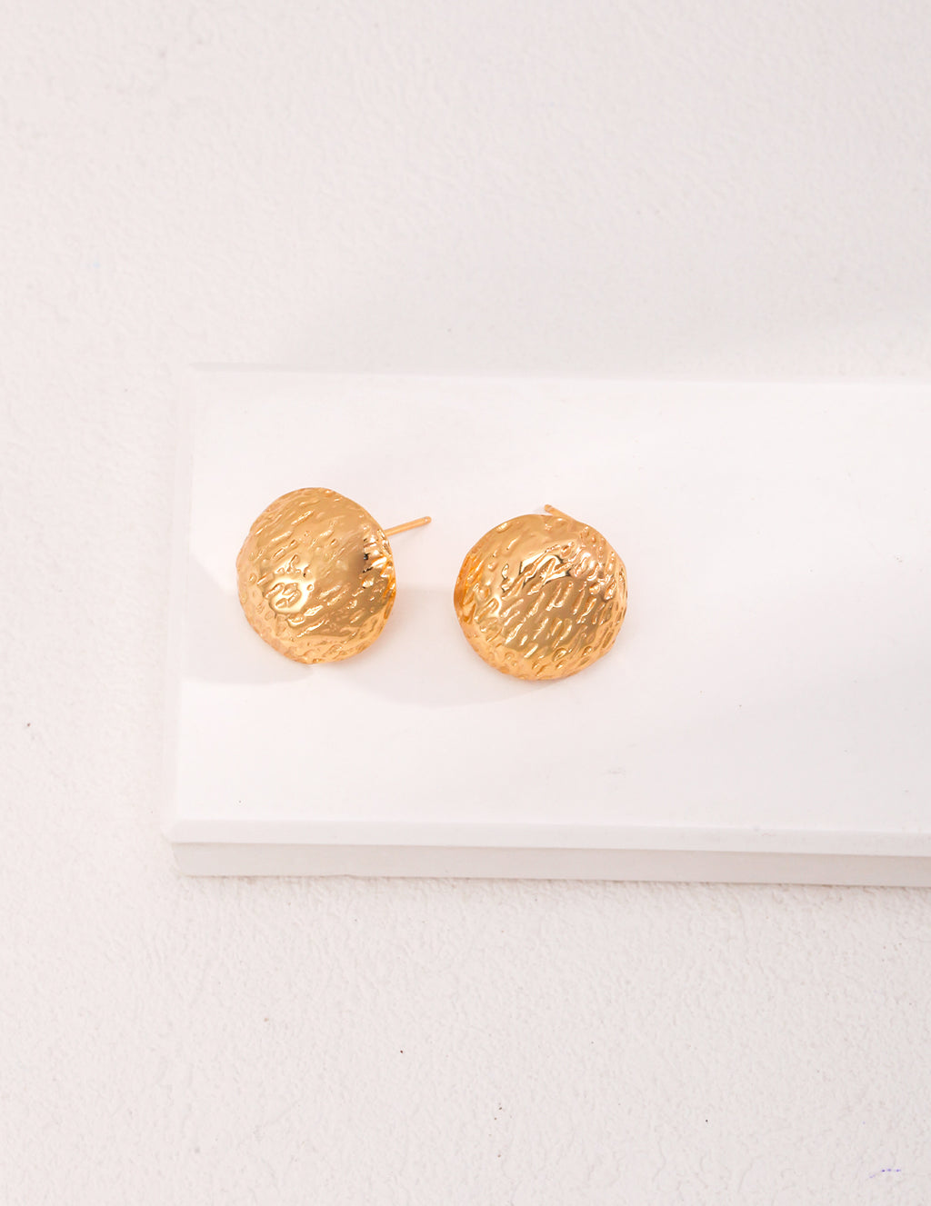 Aure Hammered Stud Earrings