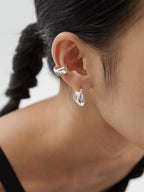 Dôme Teardrop Hoop Earrings