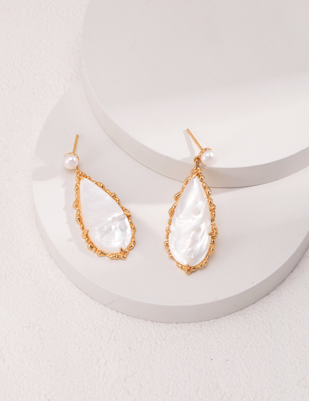 Nacre Pearl Drop Earrings Secondary image