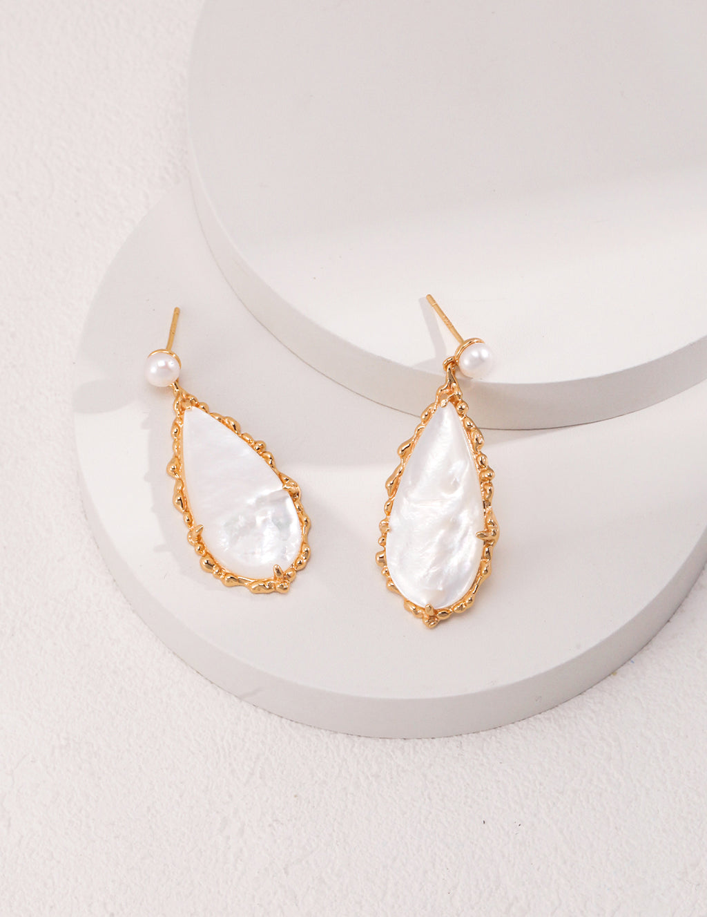 Nacre Pearl Drop Earrings